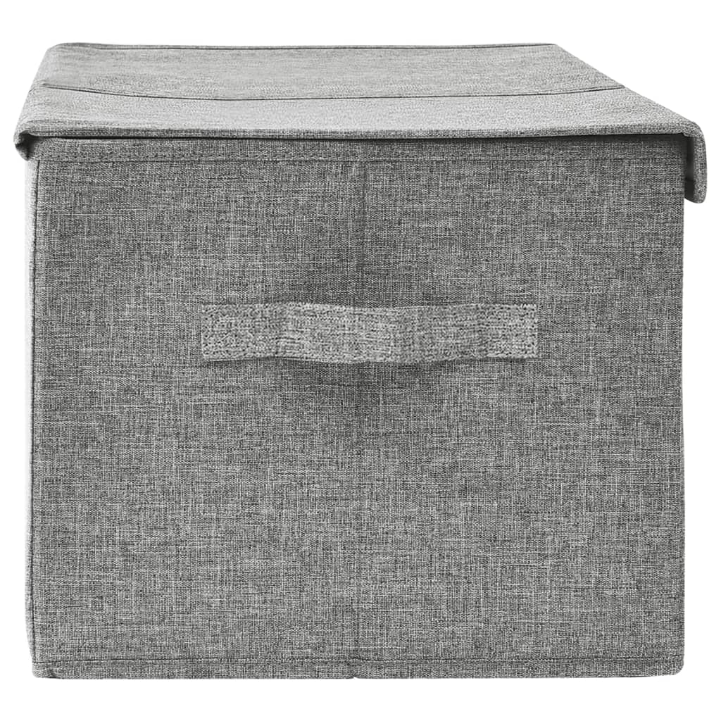 Oppbevaringsboks stoff 50x30x25 cm grå