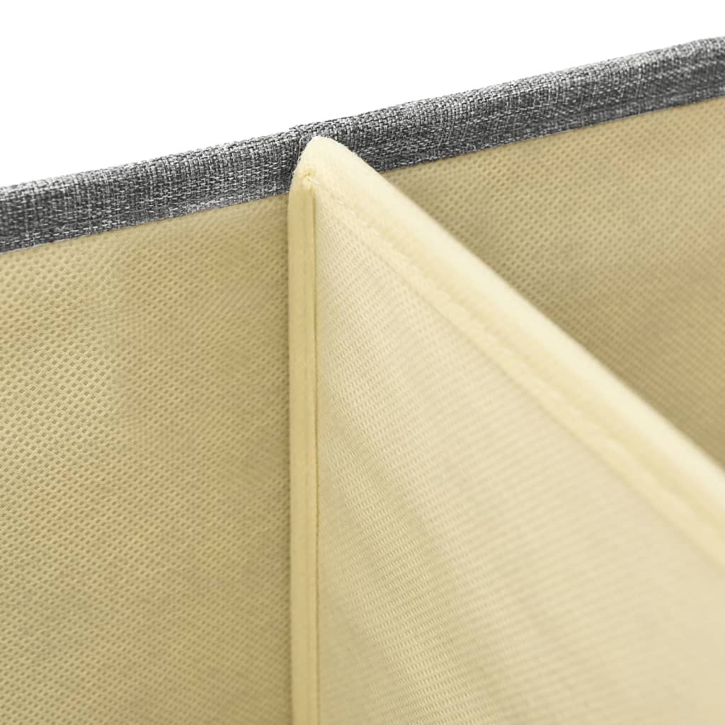 Oppbevaringsboks stoff 50x30x25 cm grå