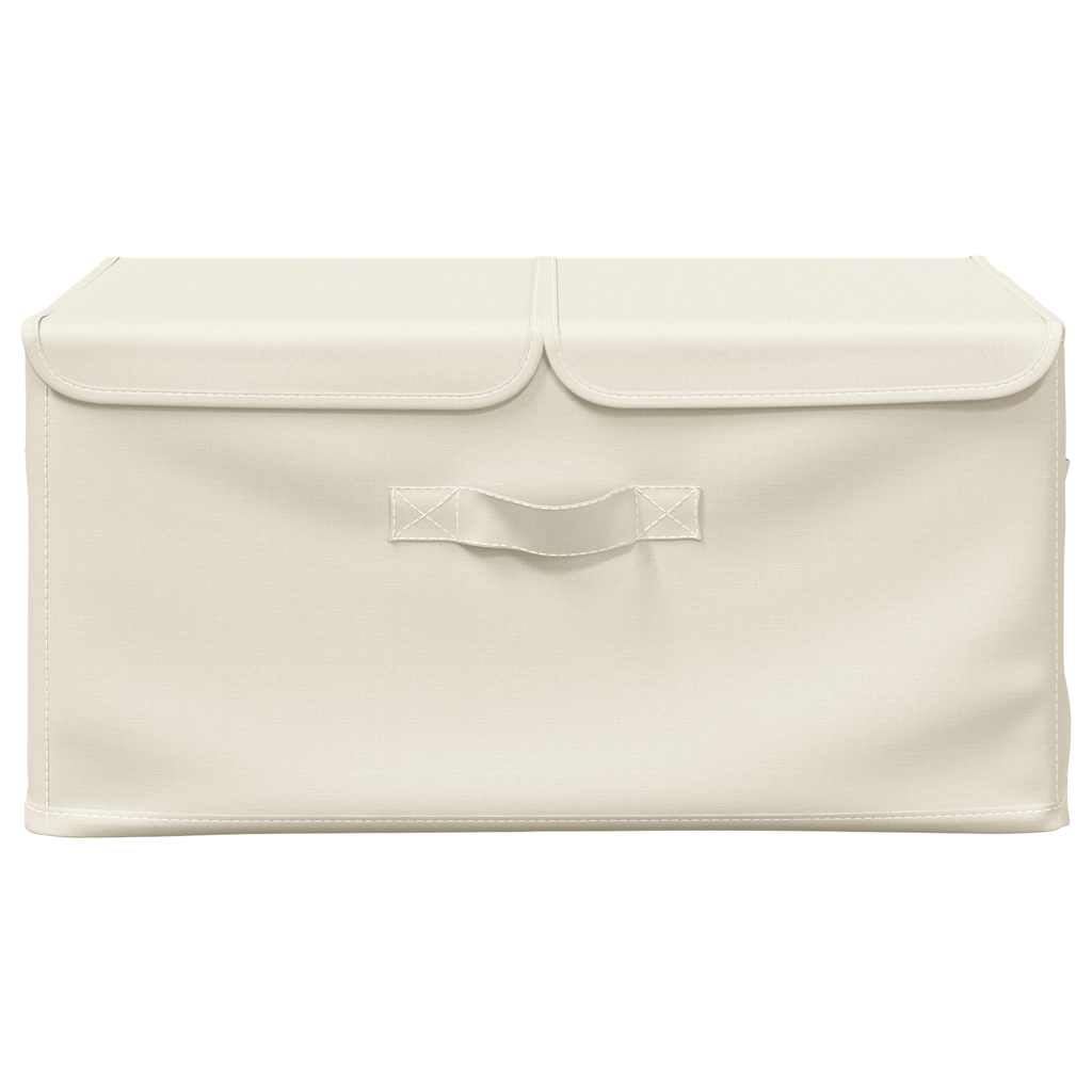 Oppbevaringsboks stoff 50x30x25 cm kremhvit
