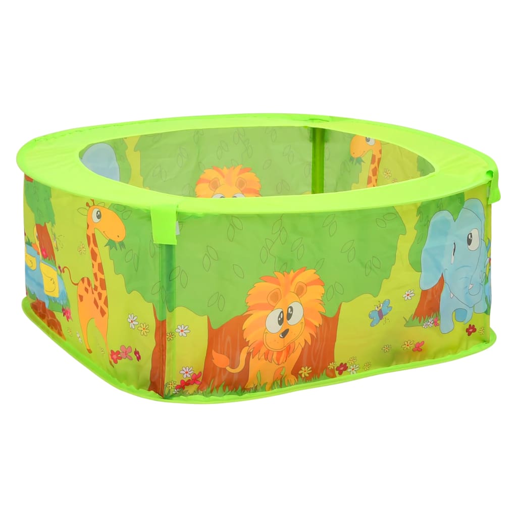 Ballbasseng med 50 baller for barn 75x75x32 cm
