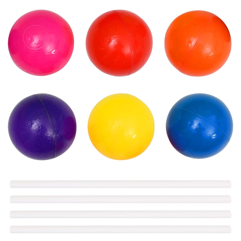 Ballbasseng med 50 baller for barn 75x75x32 cm