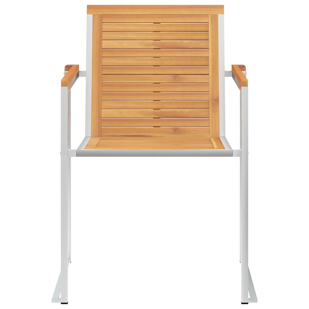 Hagestoler 6 stk heltre teak og rustfritt stål