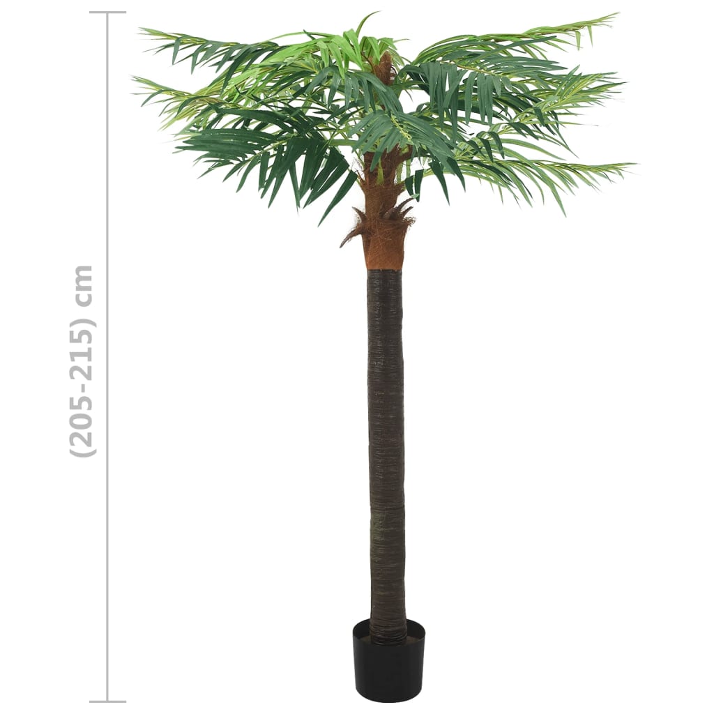 Kunstig palmetre med potte 215 cm grønn vidaXL