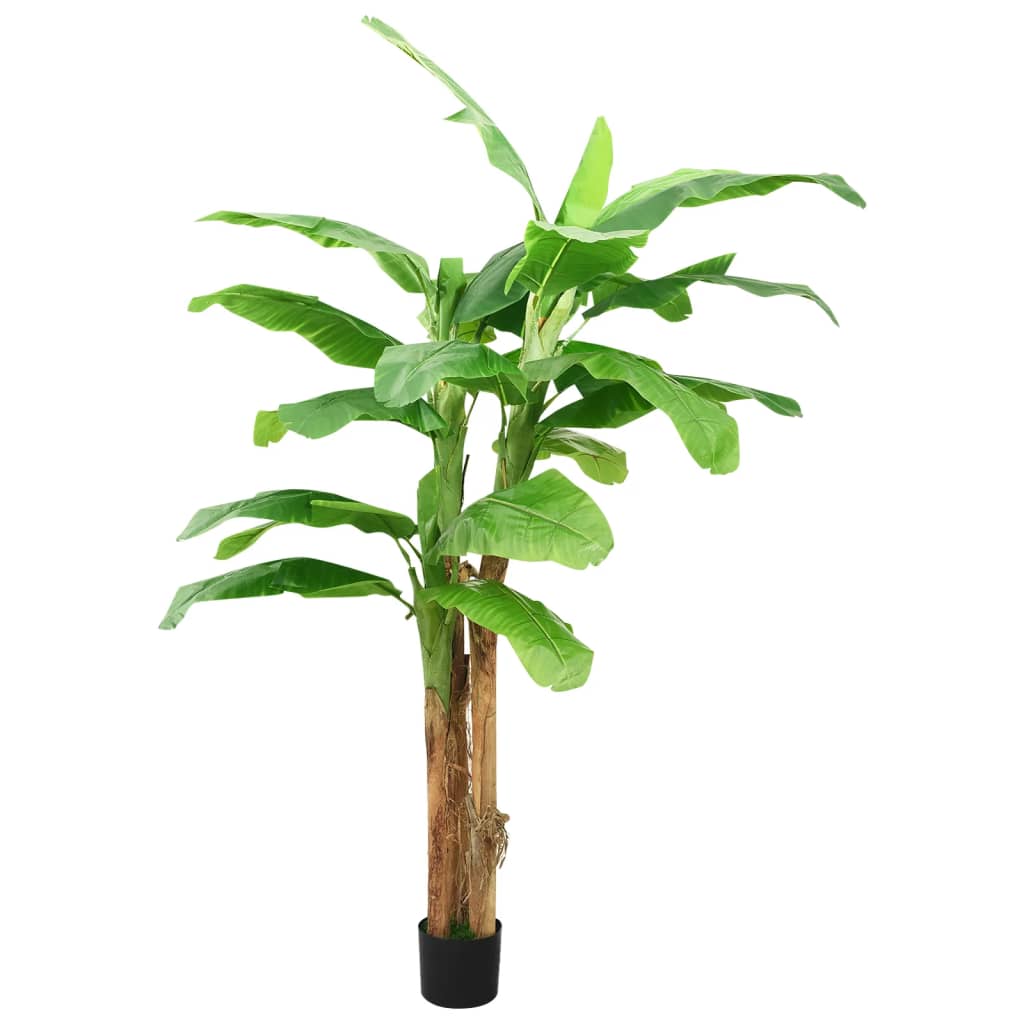 Kunstig banantre med potte 140 cm grønn