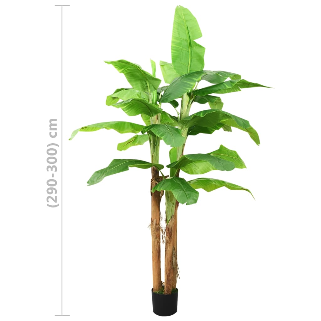 Kunstig banantre med potte 140 cm grønn