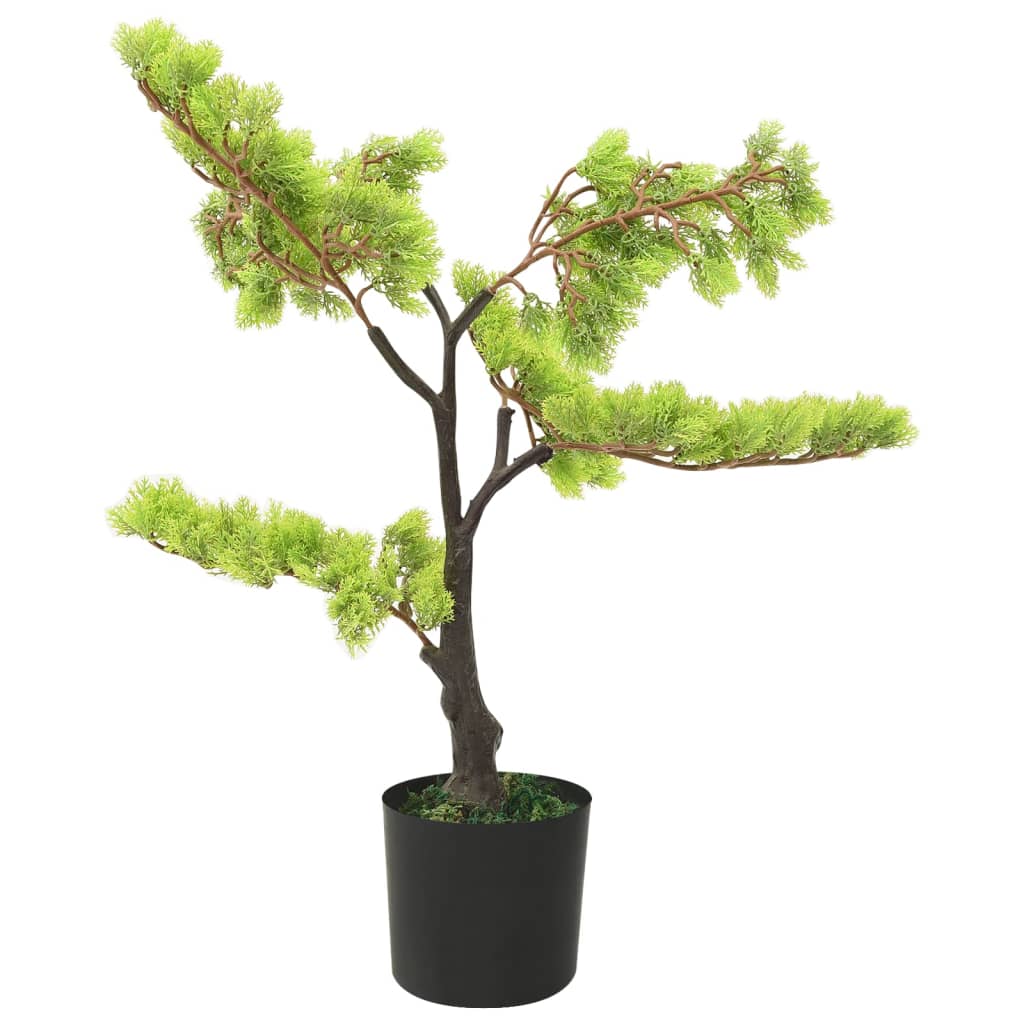Kunstig sypress bonsai med potte 60 cm grønn vidaXL