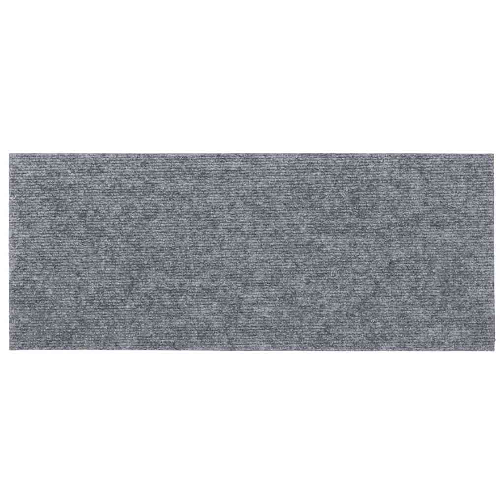 Trappematter selvklebende 15 stk 60x25 cm lysegrå rektangulære