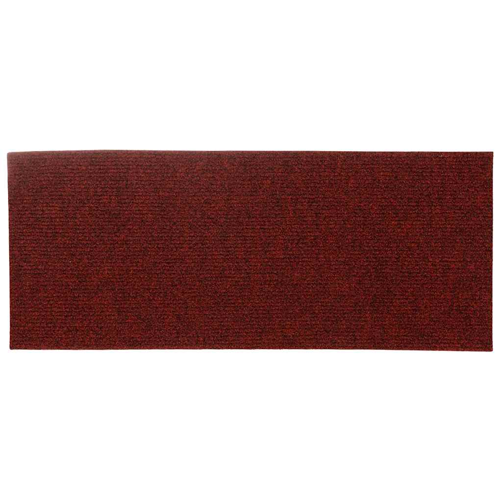 Trappematter selvklebende 15 stk 60x25 cm bordeauxrød rektangulær