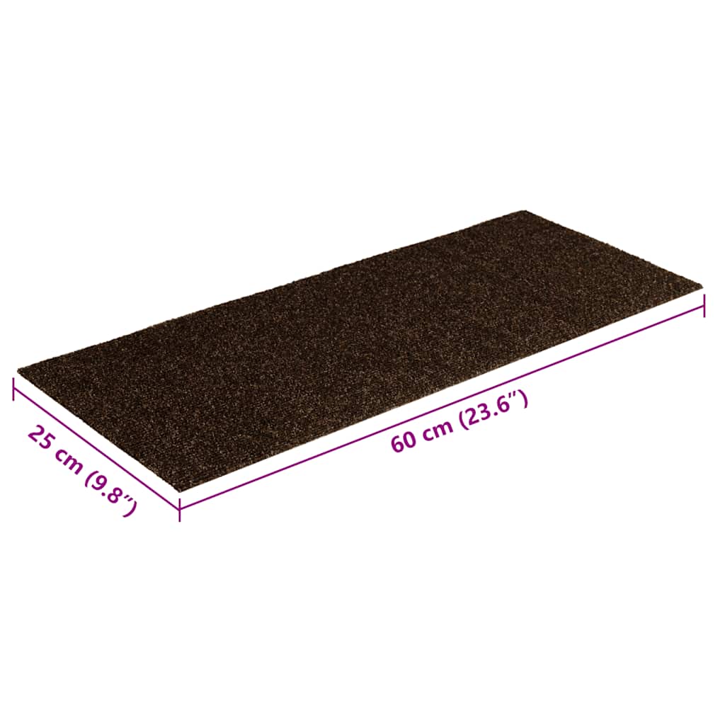 Trappematter selvklebende 15 stk 60x25 cm brune rektangulære