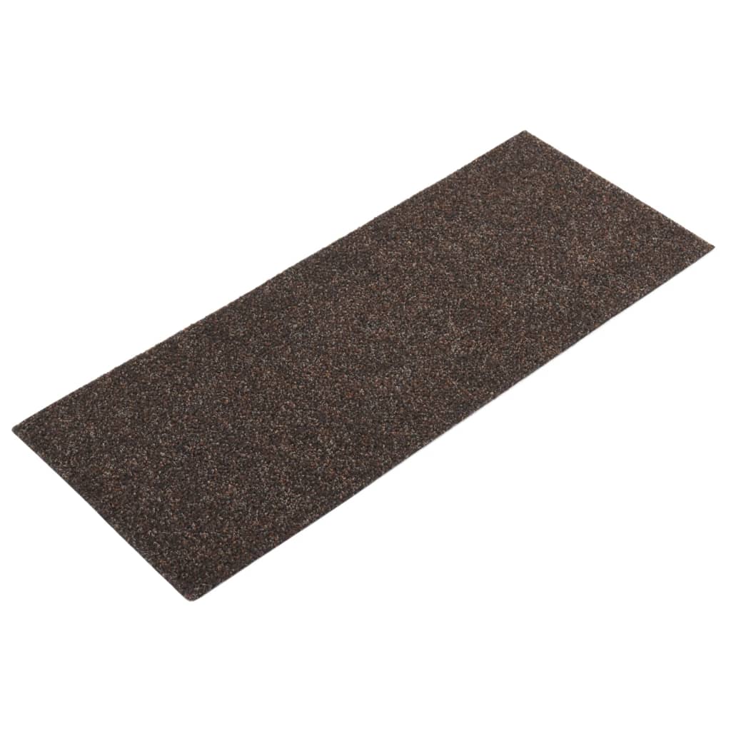 Trappematter selvklebende 15 stk 60x25 cm mørkebrune rektangulære