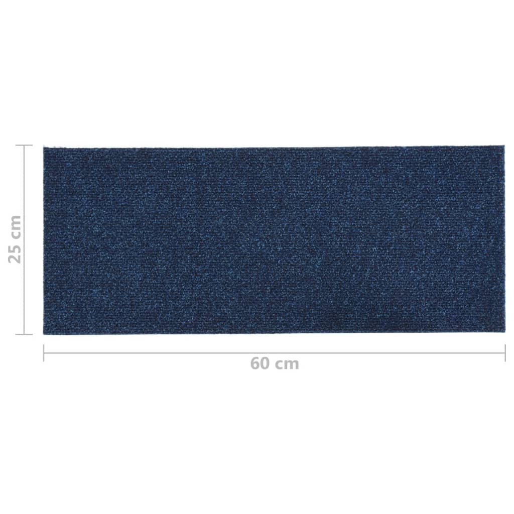 Trappematter selvklebende 15 stk 60x25 cm marineblå rektangulære