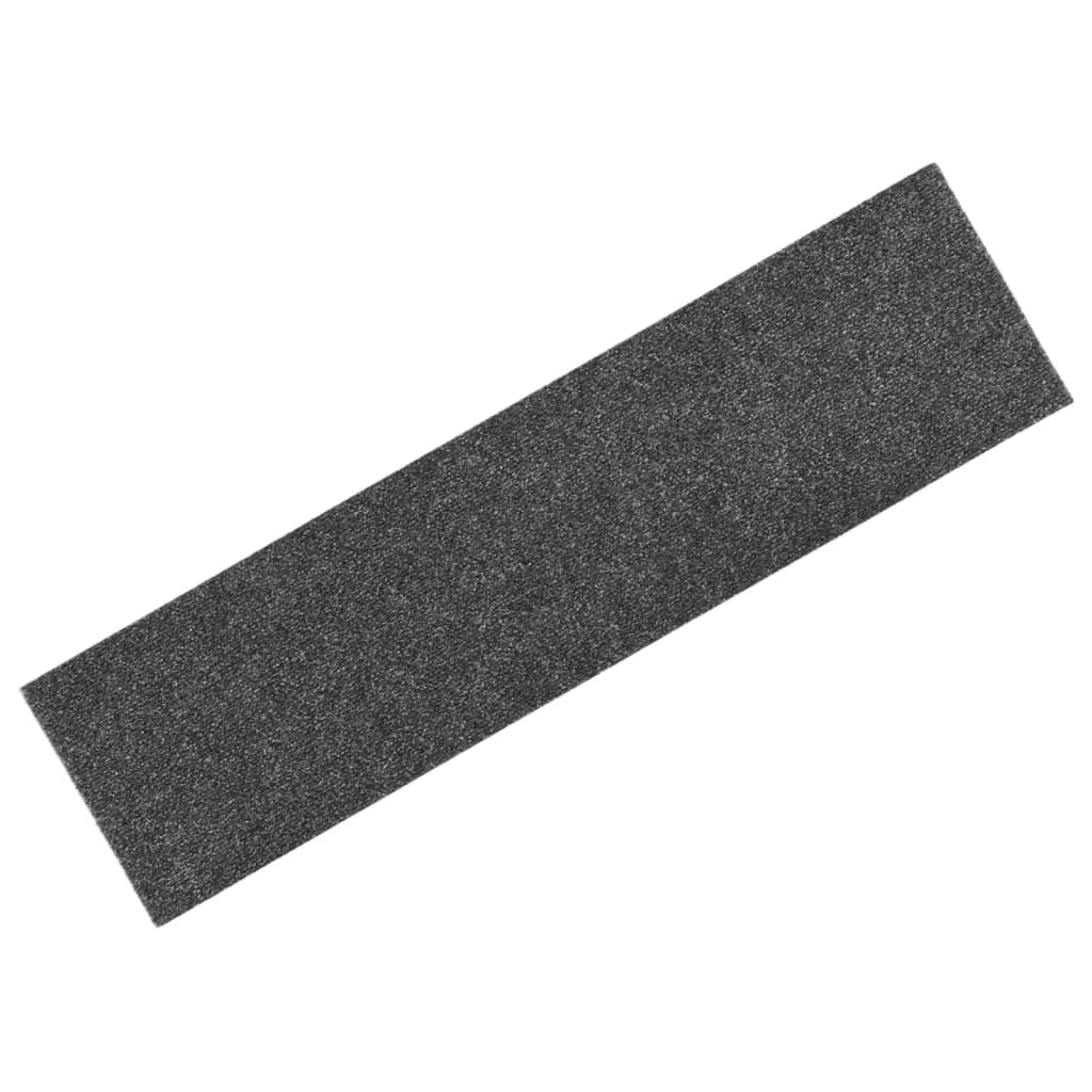 Trappematter selvklebende 15 stk 76x20 cm antrasitt rektangulære