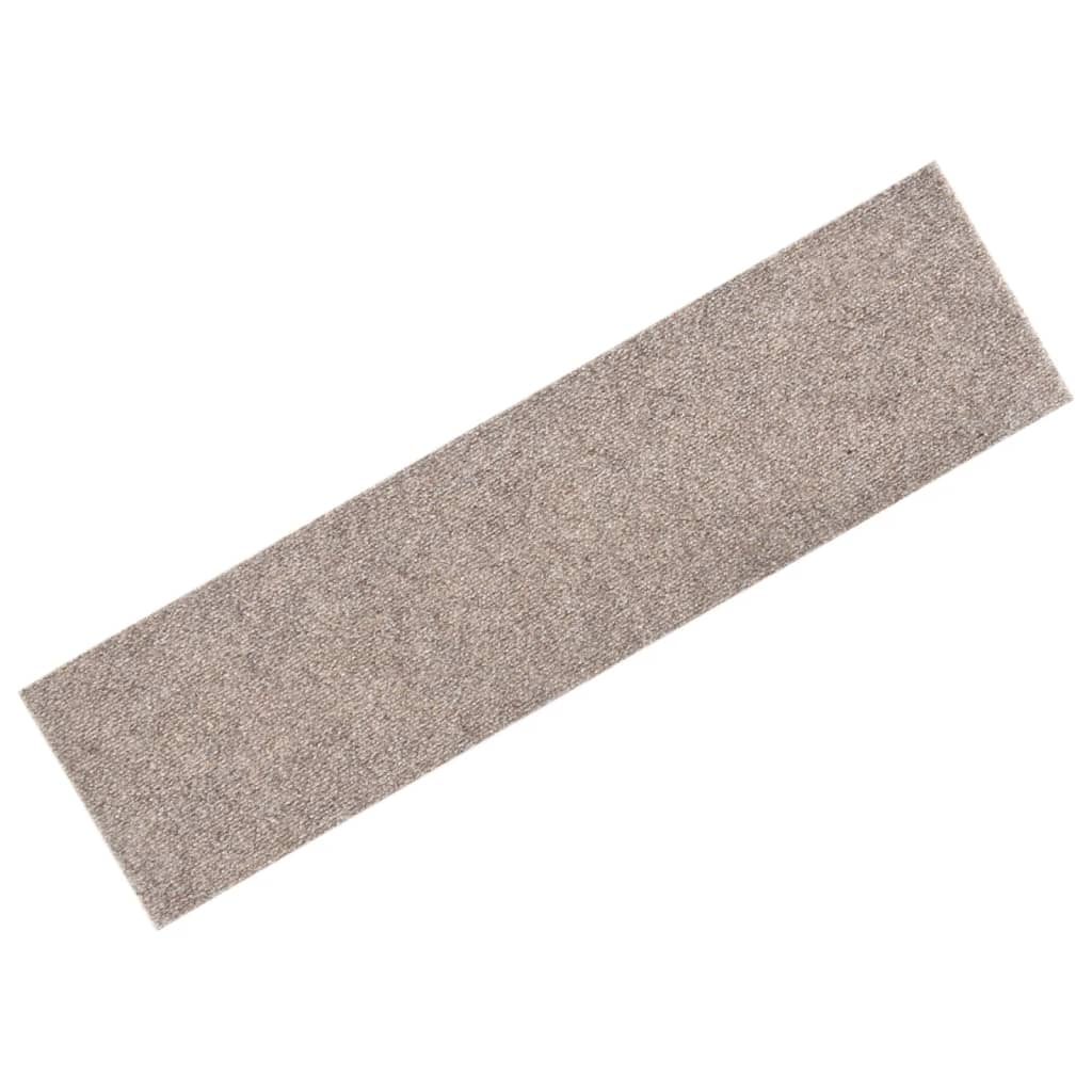 Trappematter selvklebende 15 stk 76x20 cm beige rektangulære