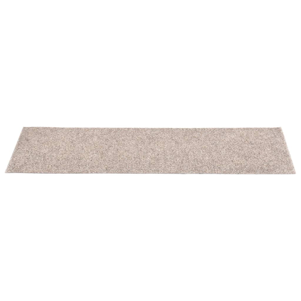 Trappematter selvklebende 15 stk 76x20 cm beige rektangulære
