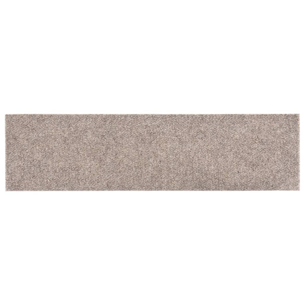 Trappematter selvklebende 15 stk 76x20 cm beige rektangulære