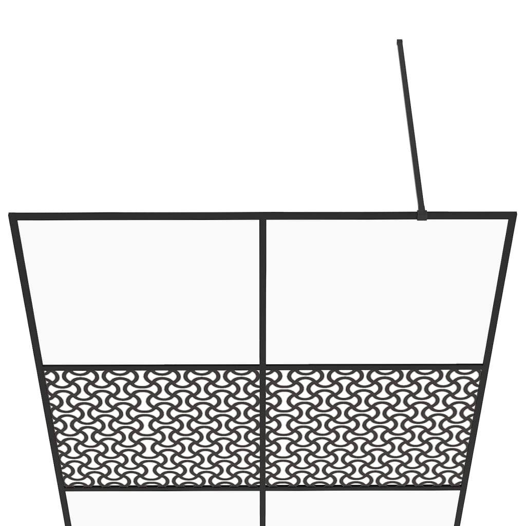 Dusjvegg med klart ESG-glass 140x195 cm svart