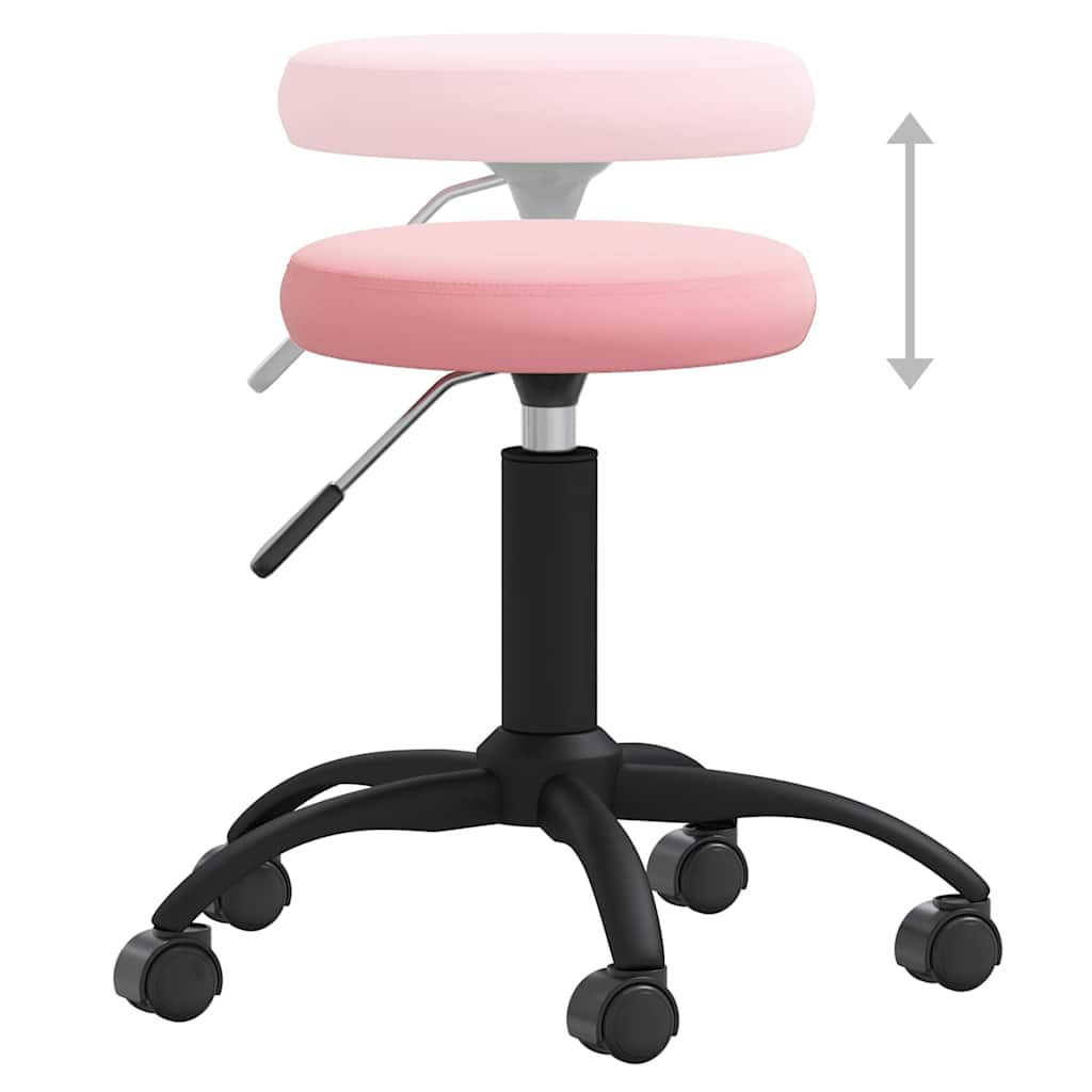 Kontorstol rosa fløyel