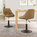 Swivel Spisestoler 2 stk. Kunstlær Brun 46 x 44 x 77.5 cm