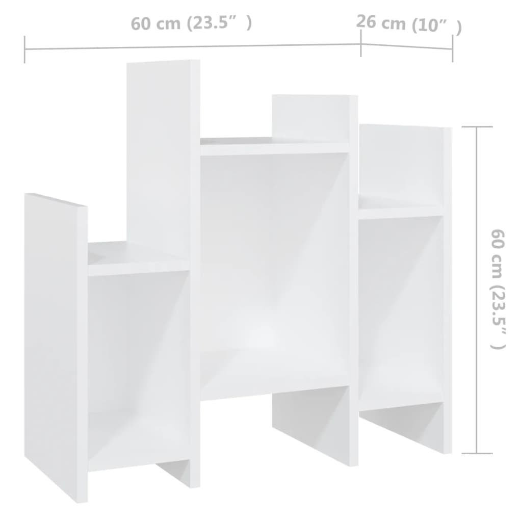 Sideskap hvit 60x26x60 cm konstruert tre