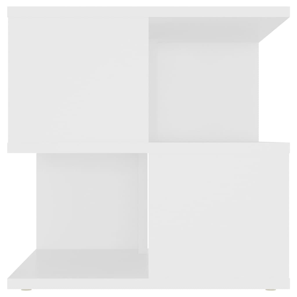 Sidebord hvit 40x40x40 cm konstruert tre