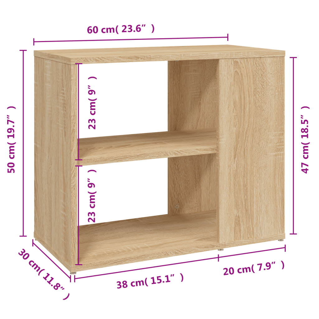 Sideskap sonoma eik 60x30x50 cm konstruert tre