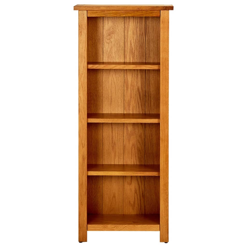 Bokhylle 4 etasjer 45x22x110 cm heltre eik