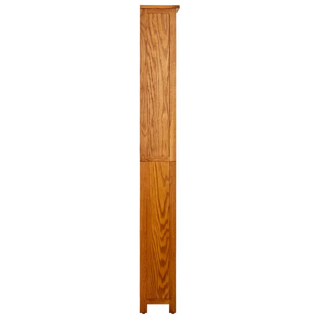Bokhylle 6 etasjer 52x22x180 cm heltre eik