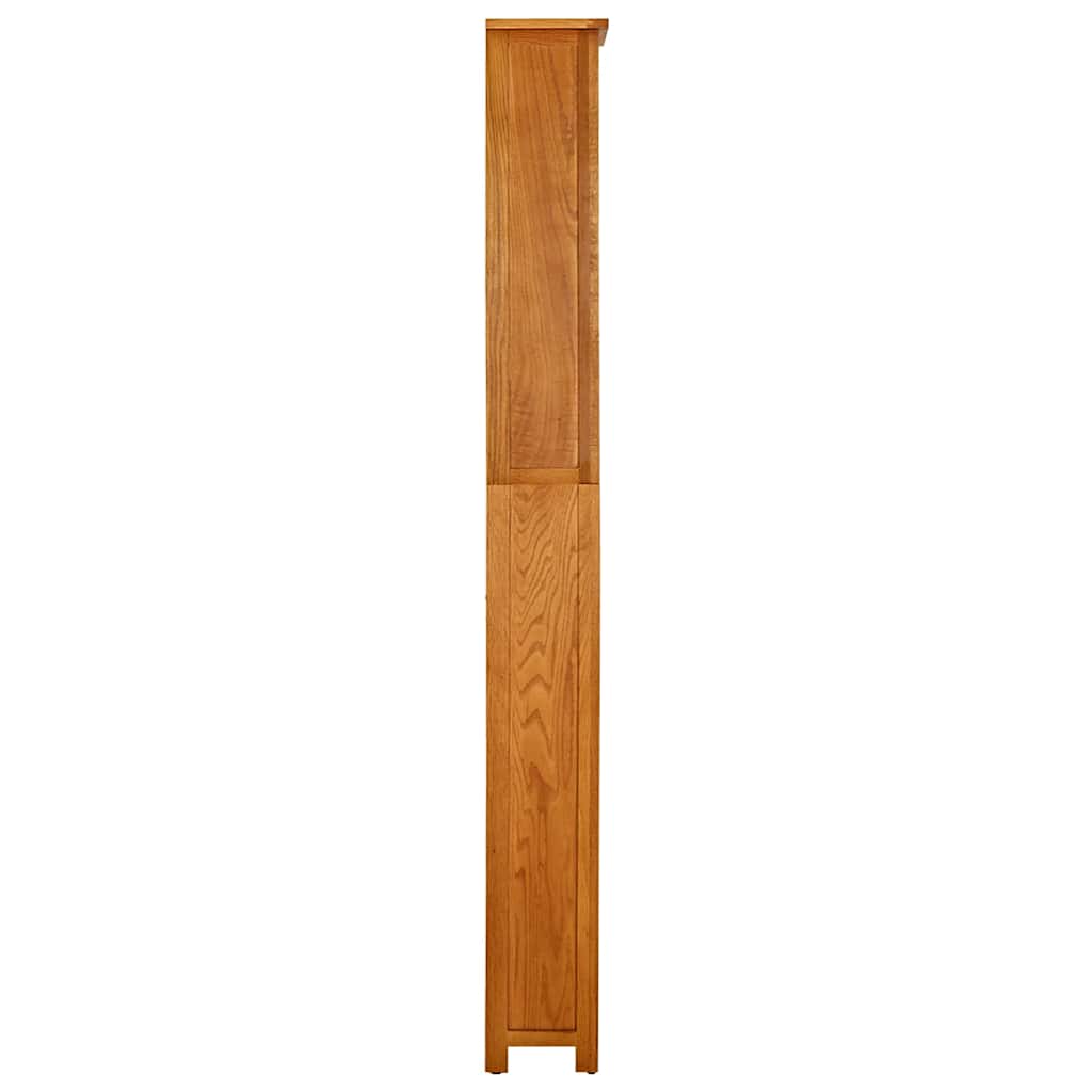 Bokhylle 7 etasjer 60x22x200 cm heltre eik