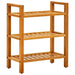 Skostativ med 3 hyller 50x27x60 cm heltre eik