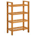 Skostativ med 4 hyller 50x27x80 cm heltre eik