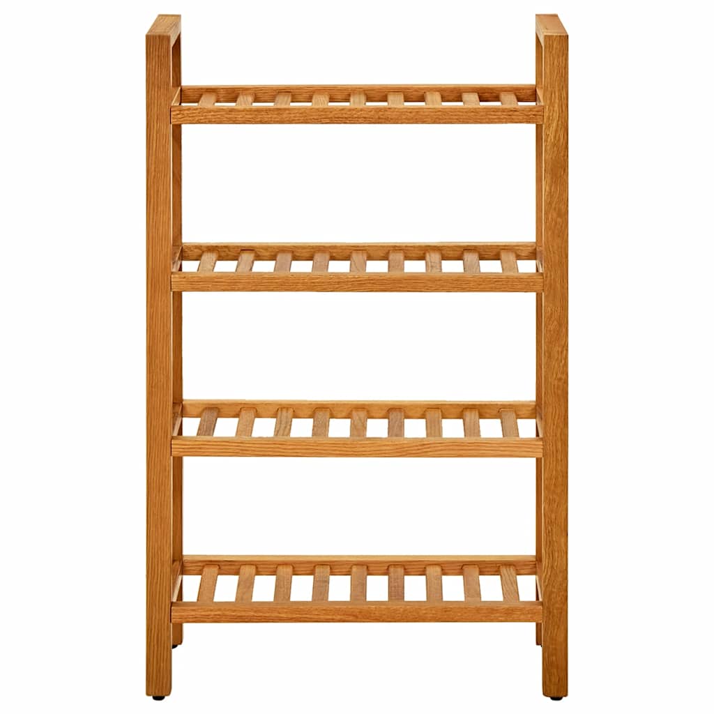 Skostativ med 4 hyller 50x27x80 cm heltre eik