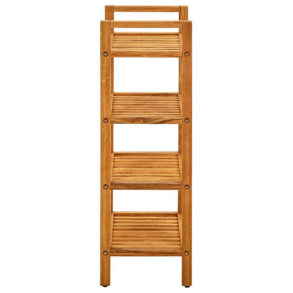 Skostativ med 4 hyller 50x27x80 cm heltre eik