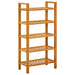 Skostativ med 5 hyller 50x27x100 cm heltre eik
