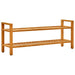 Skostativ med 2 hyller 100x27x40 cm heltre eik