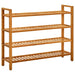 Skostativ med 4 hyller 100x27x80 cm heltre eik vidaXL