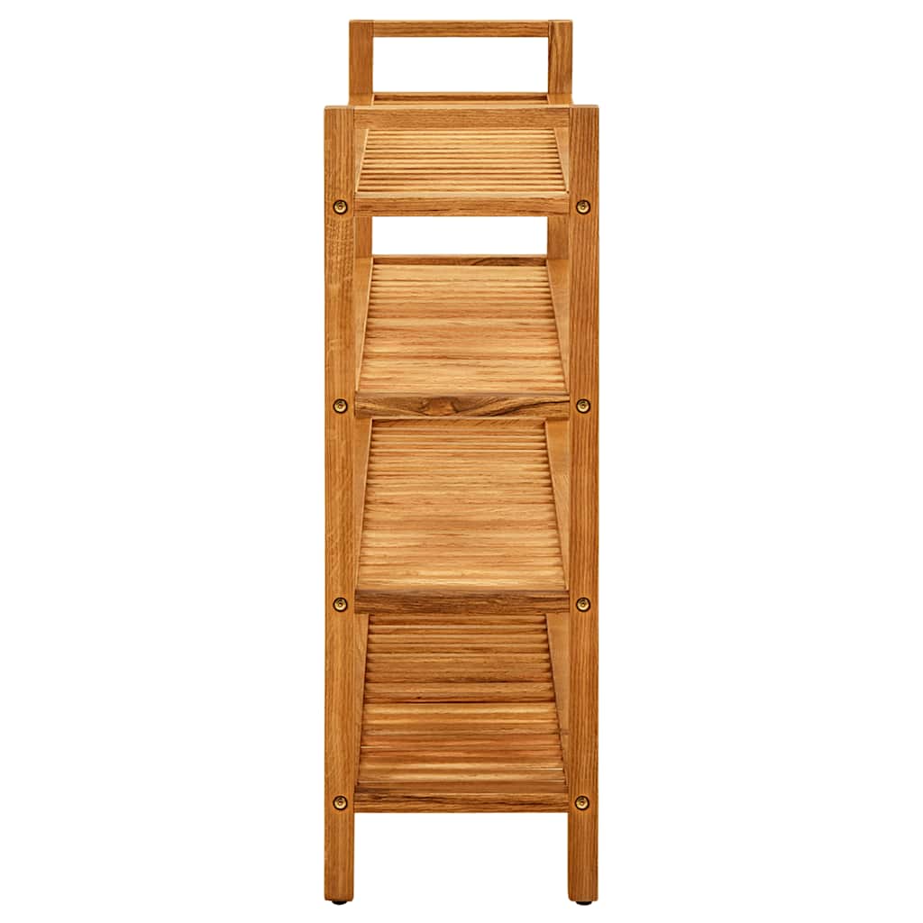 Skostativ med 4 hyller 100x27x80 cm heltre eik vidaXL