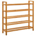 Skostativ med 5 hyller 100x27x100 cm heltre eik