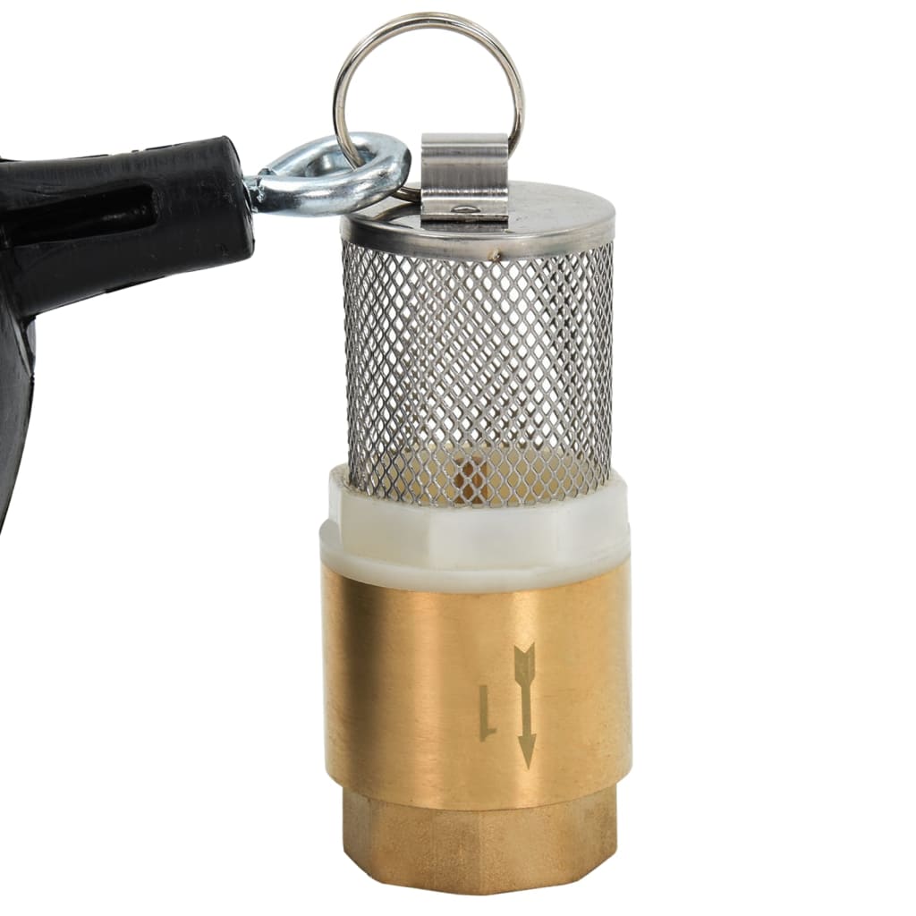 Sugeslange med messingkoblinger svart 1,1" 20 m PVC