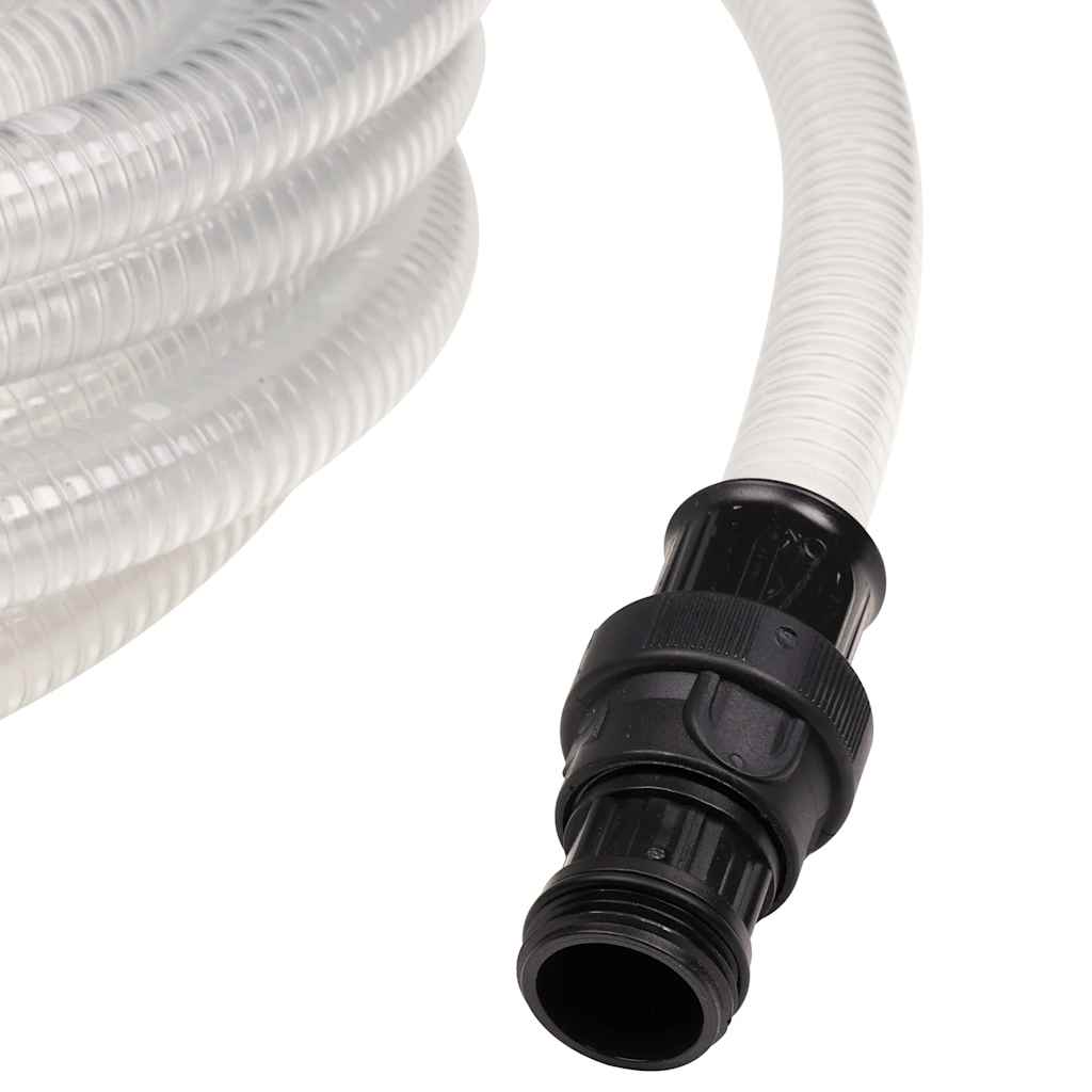 Sugeslange med messingkoblinger gjennomsiktig 1,1" 10 m PVC