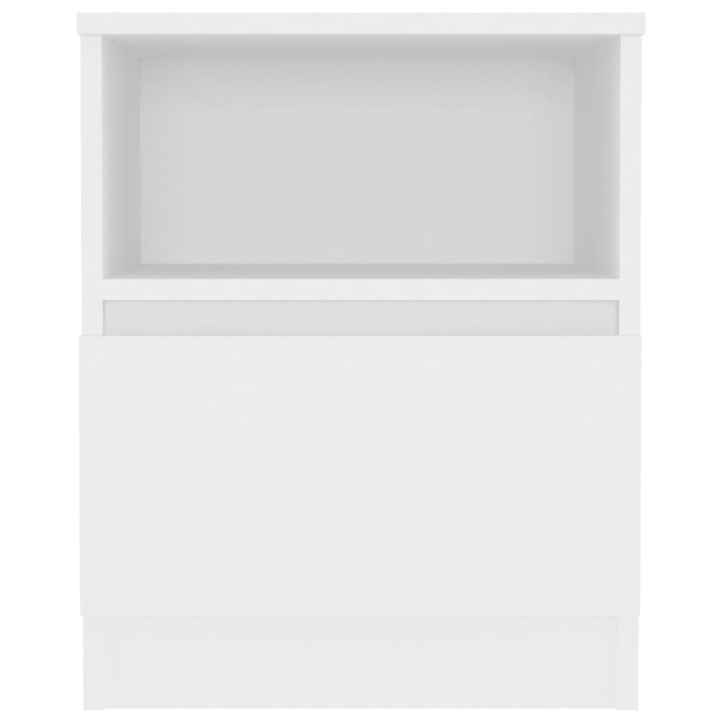 Nattbord 2 stk hvit 40x40x50 cm konstruert tre