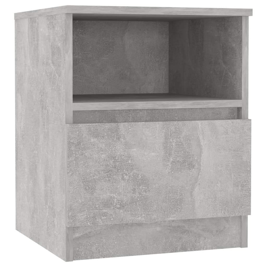 Nattbord betonggrå 40x40x50 cm konstruert tre