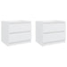 Nattbord 2 stk hvit 50x39x43,5 cm konstruert tre