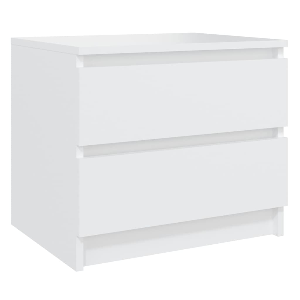 Nattbord 2 stk hvit 50x39x43,5 cm konstruert tre