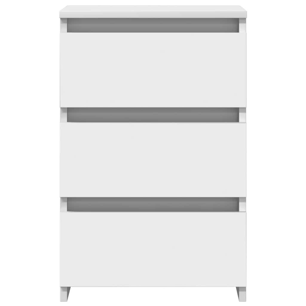 Nattbord 2 stk hvit 40x35x62,5 cm konstruert tre
