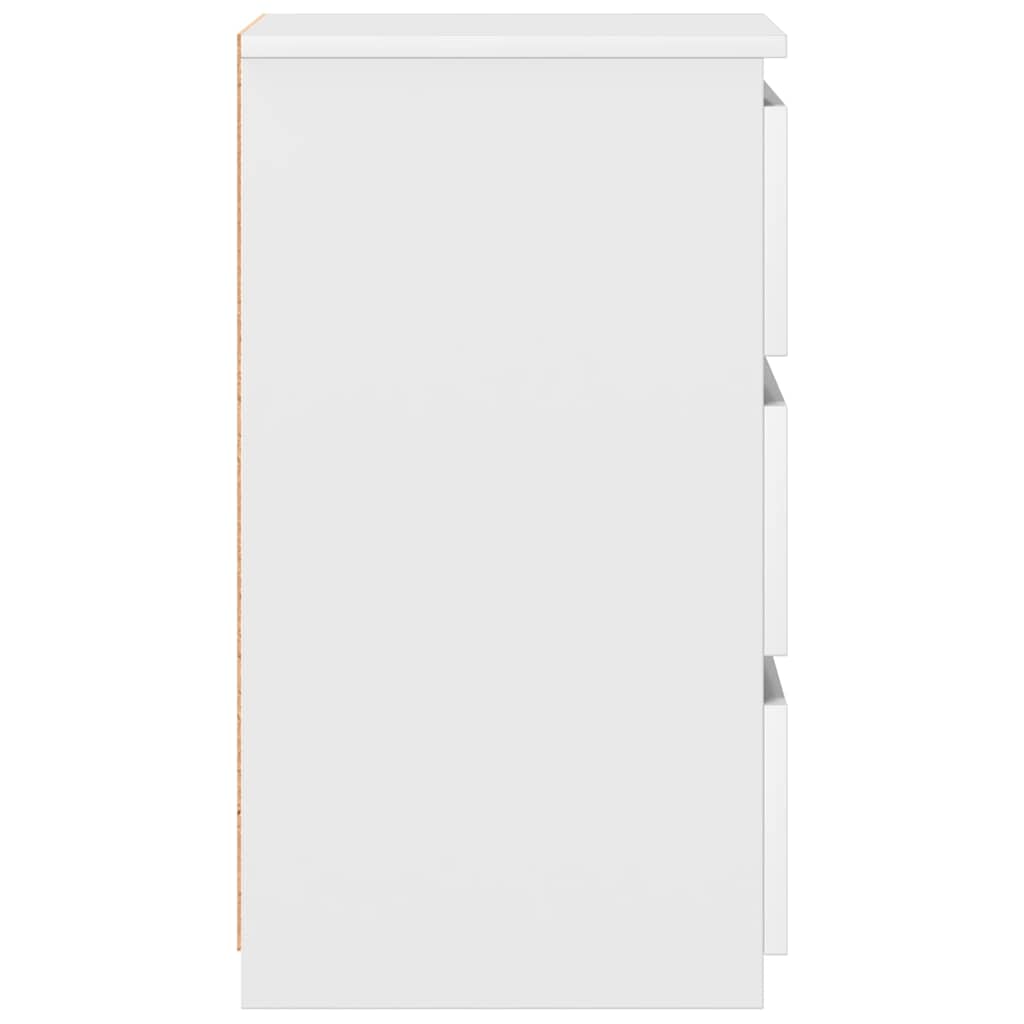 Nattbord 2 stk hvit 40x35x62,5 cm konstruert tre