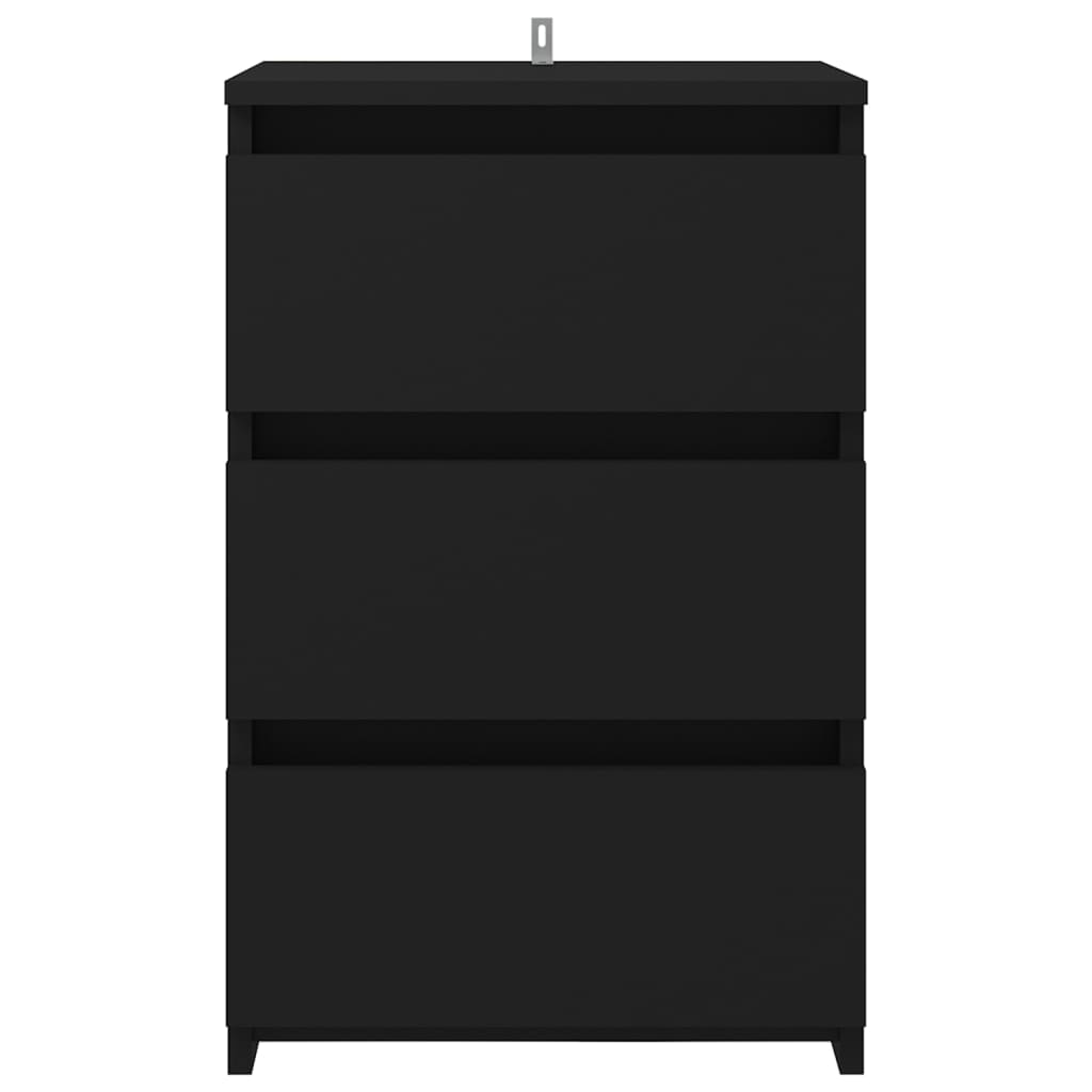 Nattbord svart 40x35x62,5 cm konstruert tre