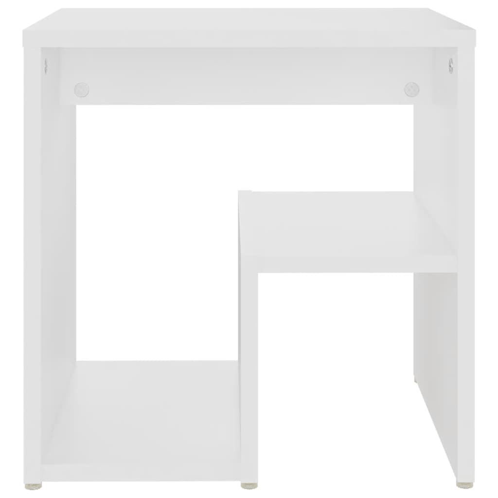 Nattbord 2 stk hvit 40x30x40 cm konstruert tre