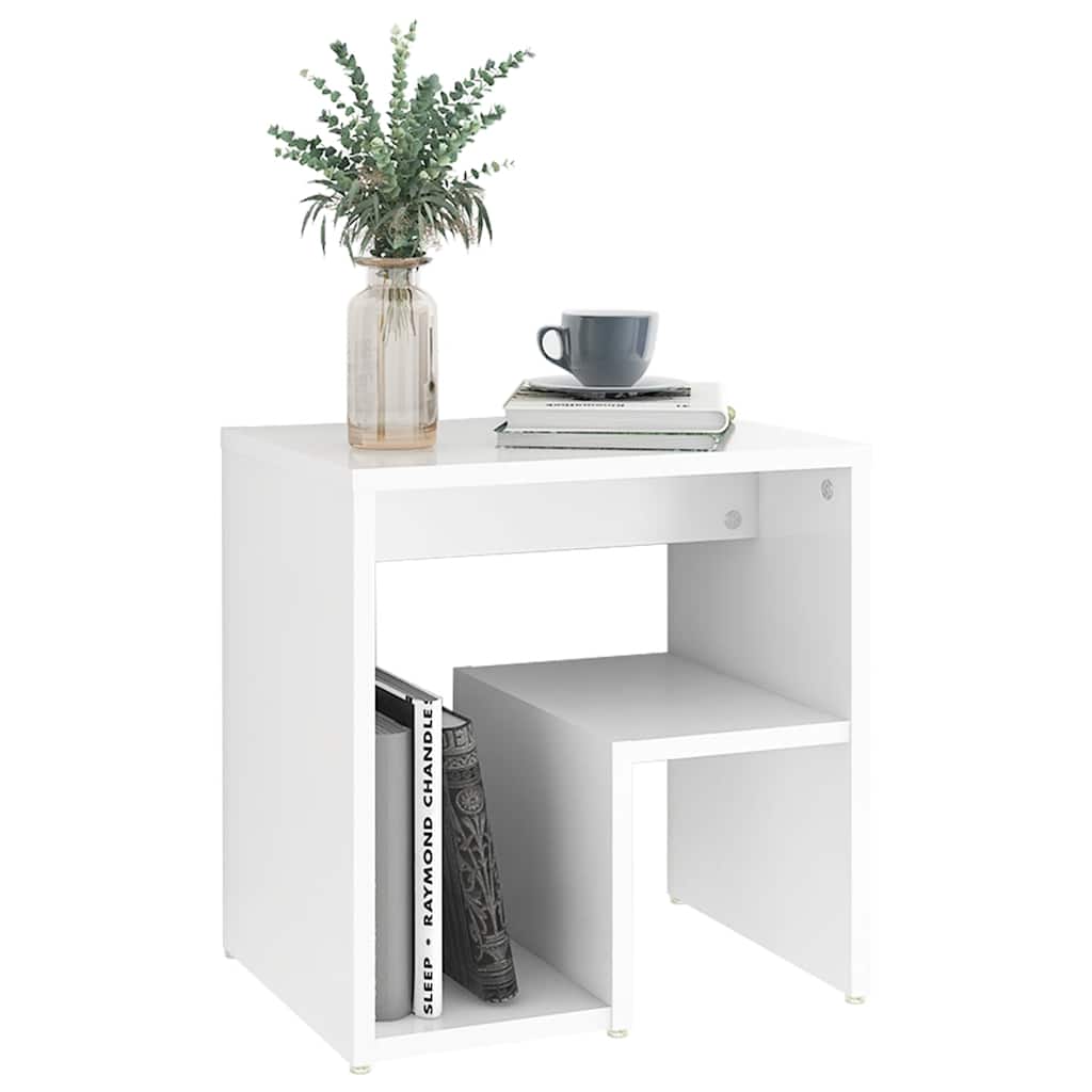 Nattbord 2 stk hvit 40x30x40 cm konstruert tre