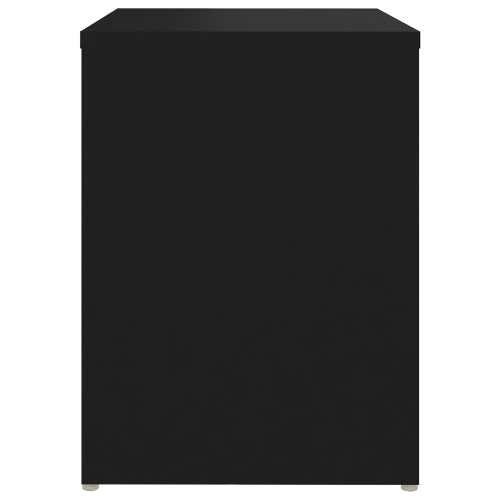 Nattbord 2 stk svart 40x30x40 cm konstruert tre