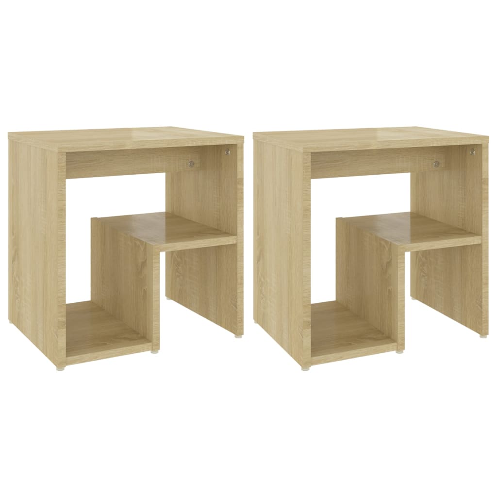 Nattbord 2 stk sonoma eik 40x30x40 cm konstruert tre
